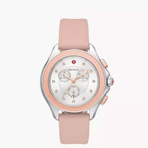 MICHELE Cape Chronograph Desert Rose Silicone Watch